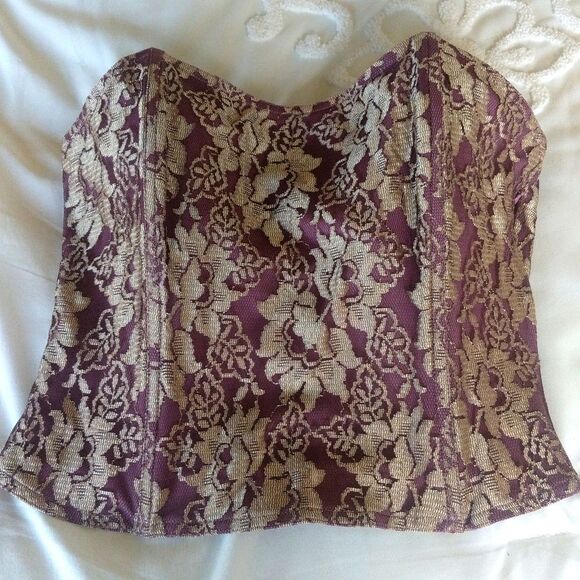 Vintage Corset Style Bustier Lace Top - Picture 1 of 10